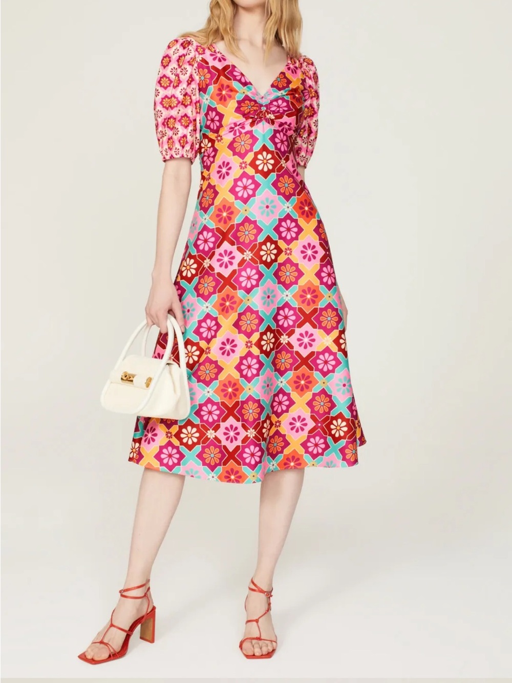 Donna Morgan Floral Midi Dress Size 6